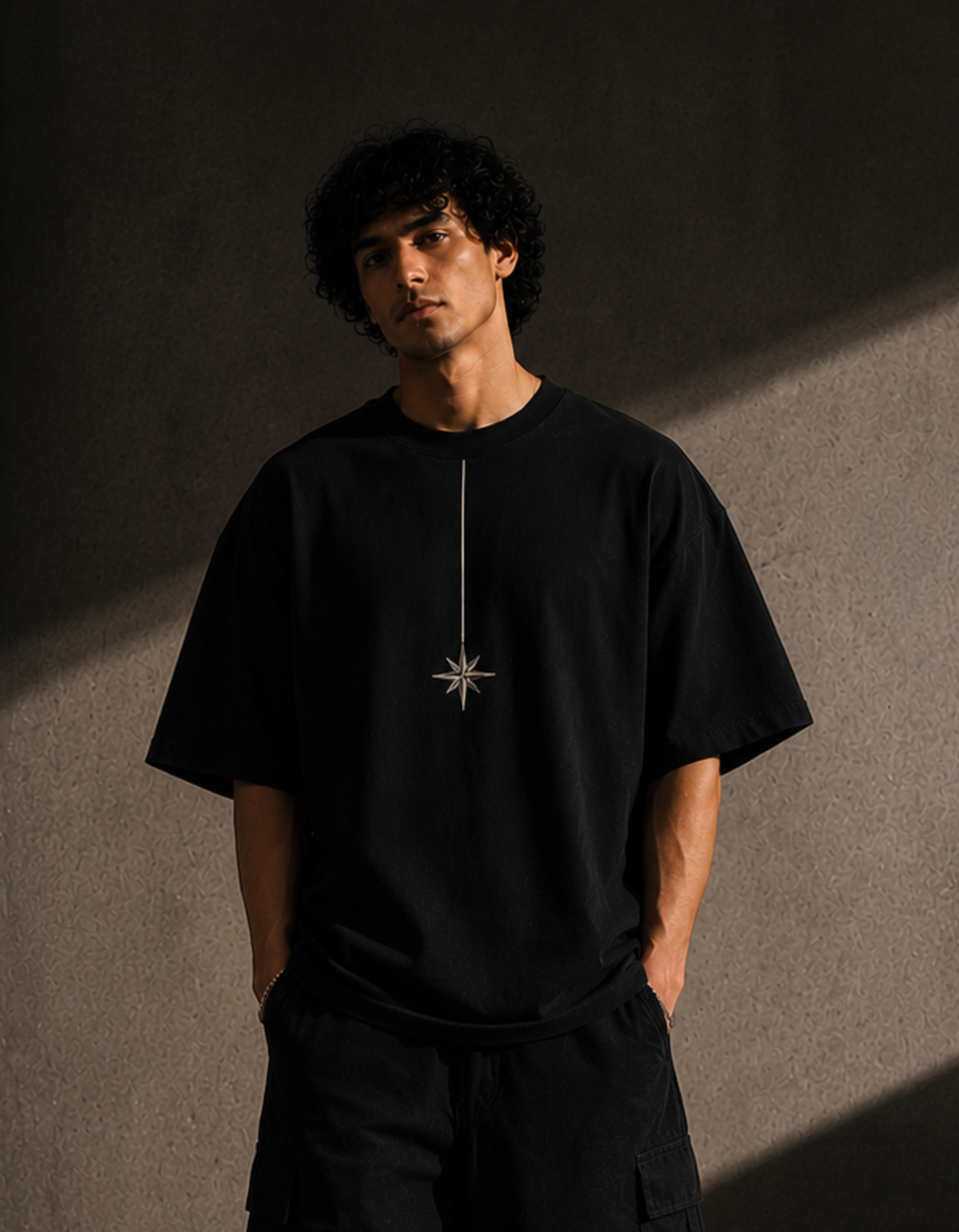 oversized sleeve t-shirt