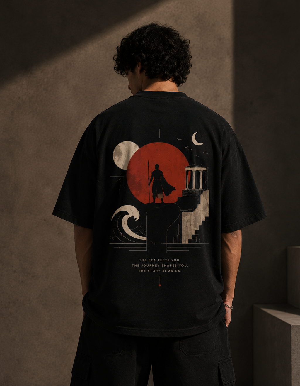 oversized sleeve t-shirt